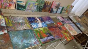 Student paintings from Don Valley Art Club group teaching session in 2017